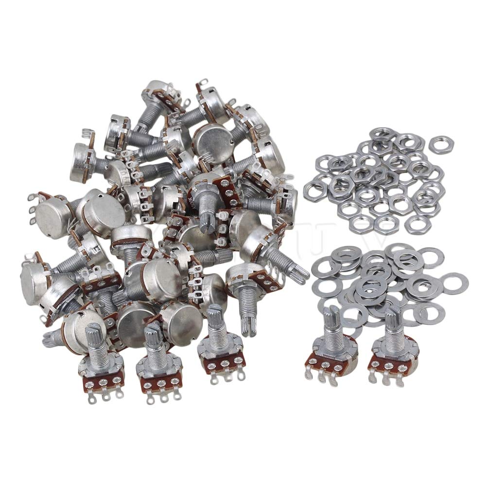200PCS A500K OHM Mini Audio Potentiometer for Electric Guitar - Volume & Tone Control Replacement Parts | Perfect for DIY Guitar Repair & Upgrade Projects