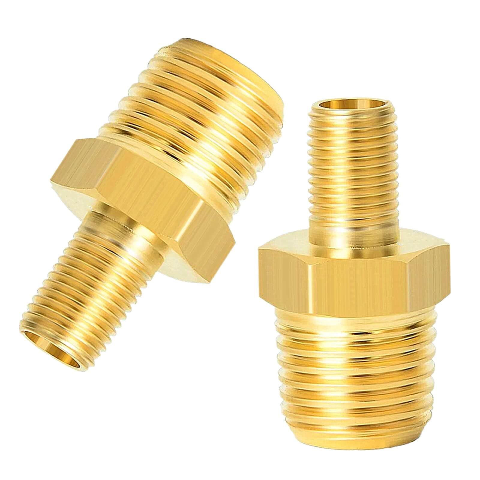 2Pcs Brass Air Inflator Adapter 1/4