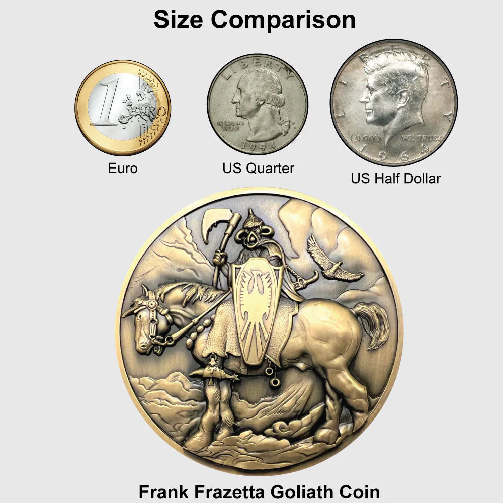 Frank Frazetta's Barbarian Goliath Coin - Limited Edition Collectible Art Coin - Perfect for Fantasy Fans, Collectors & Gift Giving - Display at Home, Office or Gaming Room