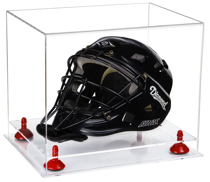 Clear Acrylic Display Case with Red Risers - 14.5