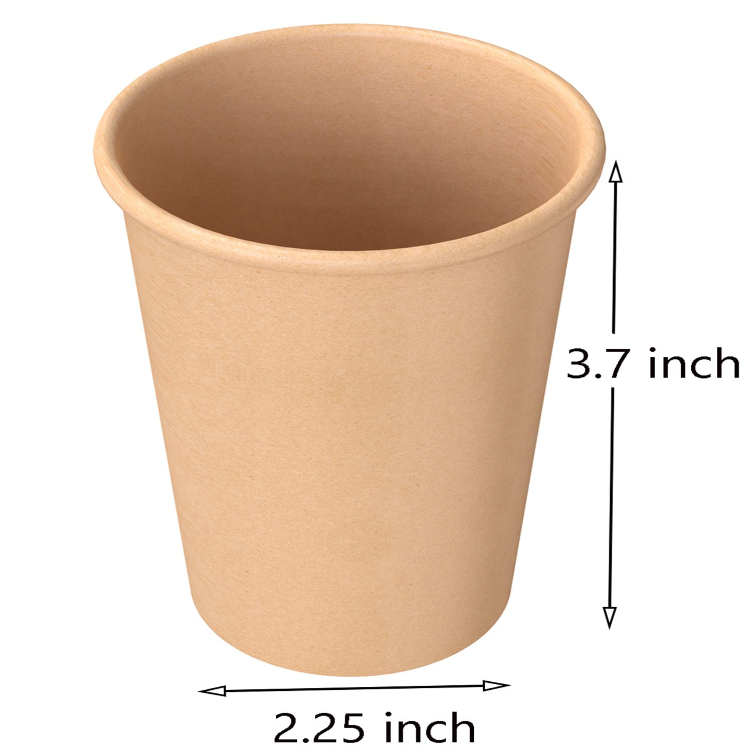 WANBAO 300 Pack 8 oz Disposable Paper Cups - Eco-Friendly Coffee Cups for Hot & Cold Beverages, Perfect for Home, Office, Restaurant, Party & Events - Ideal for Coffee Shops, Cafes, Catering & Outdoor Gatherings