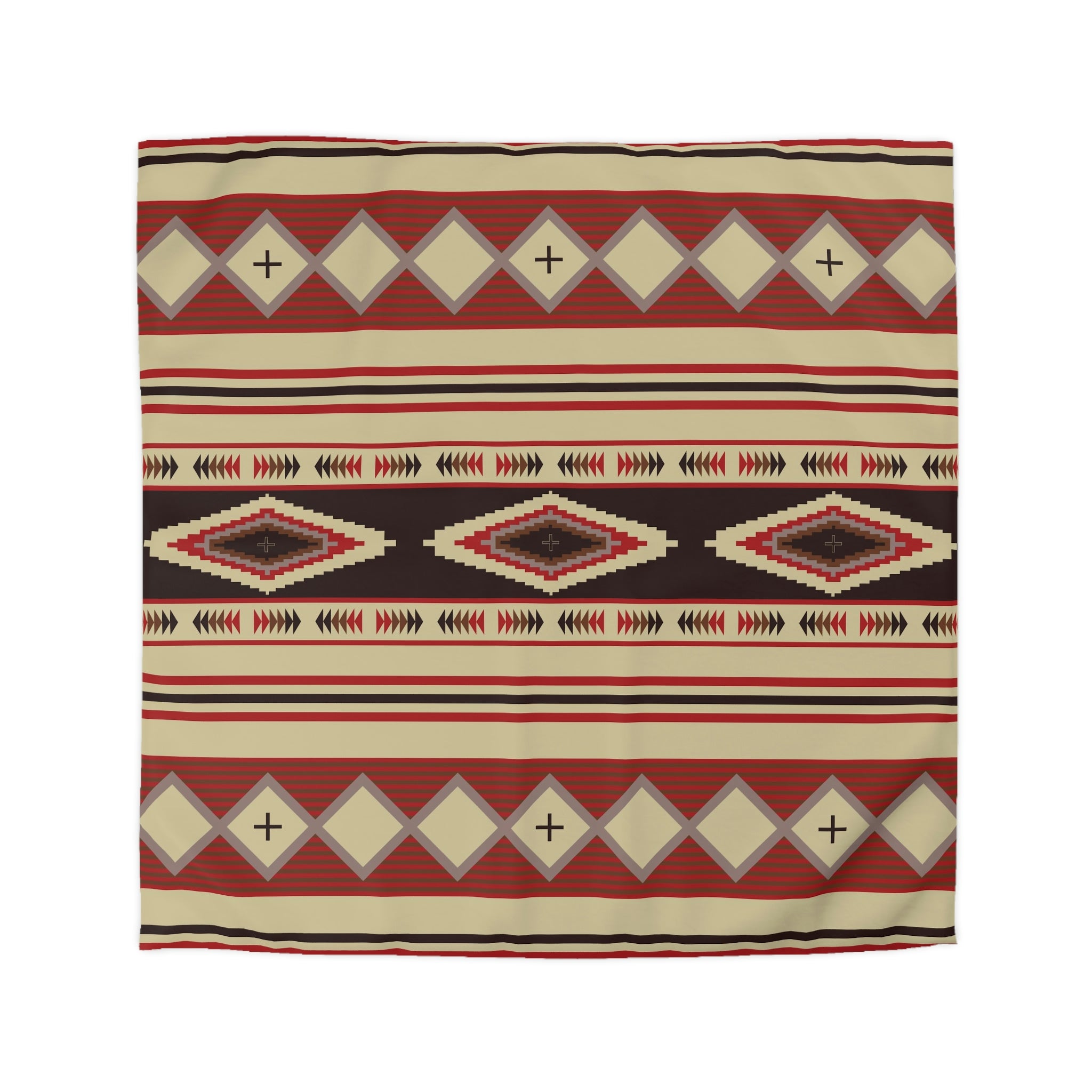 Southwestern Microfiber Duvet Cover Set - Bohemian Rio Vista Print Bedding for Bedroom Decor (Queen/King Size) - Perfect for Boho Chic Home & Guest Room Styling