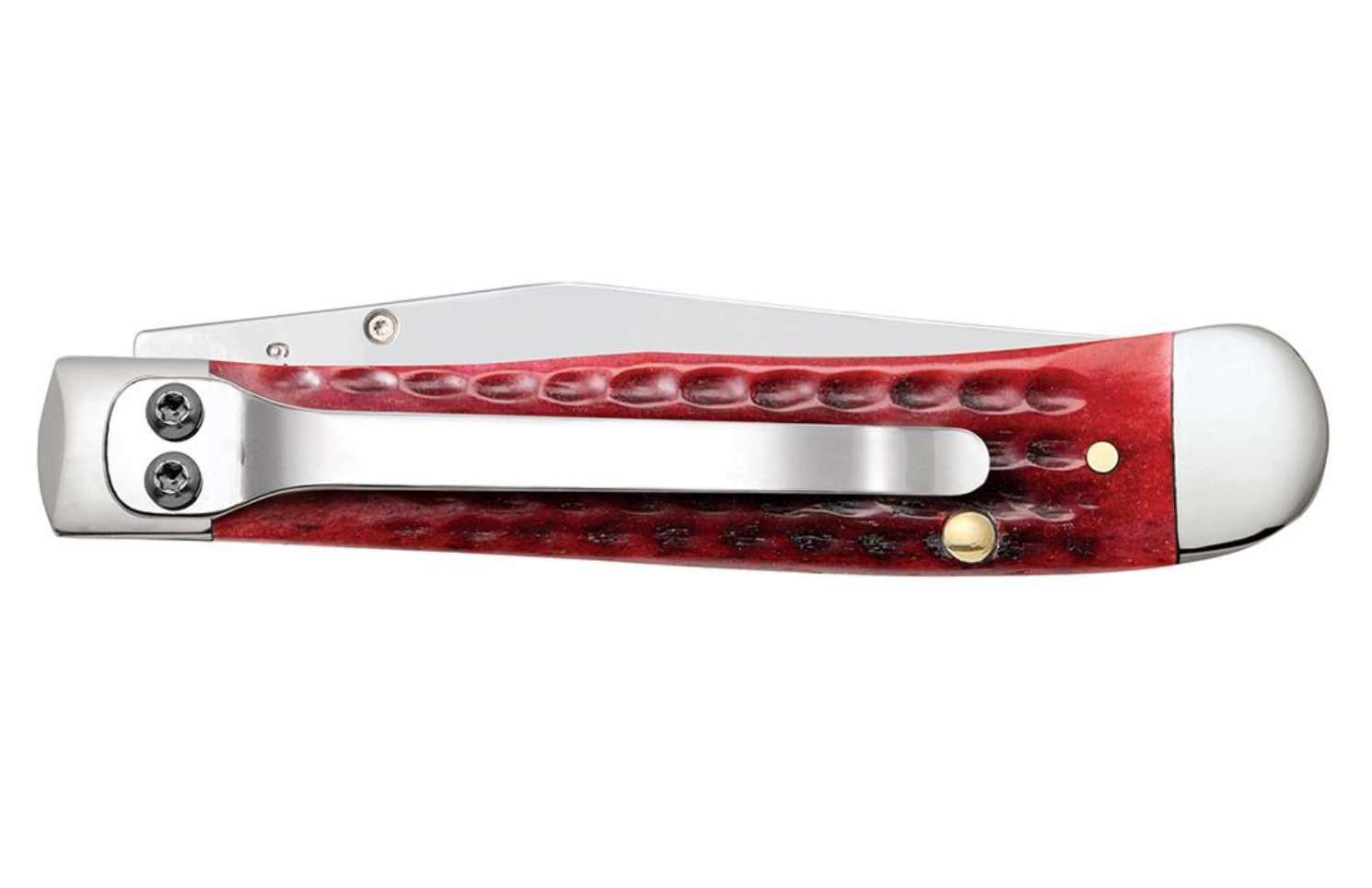 Case Kickstart® Pocket Worn® Old Red Bone Trapperlock Knife (10306) - Premium Folding Pocket Knife for Camping, Hunting & Everyday Carry (EDC)