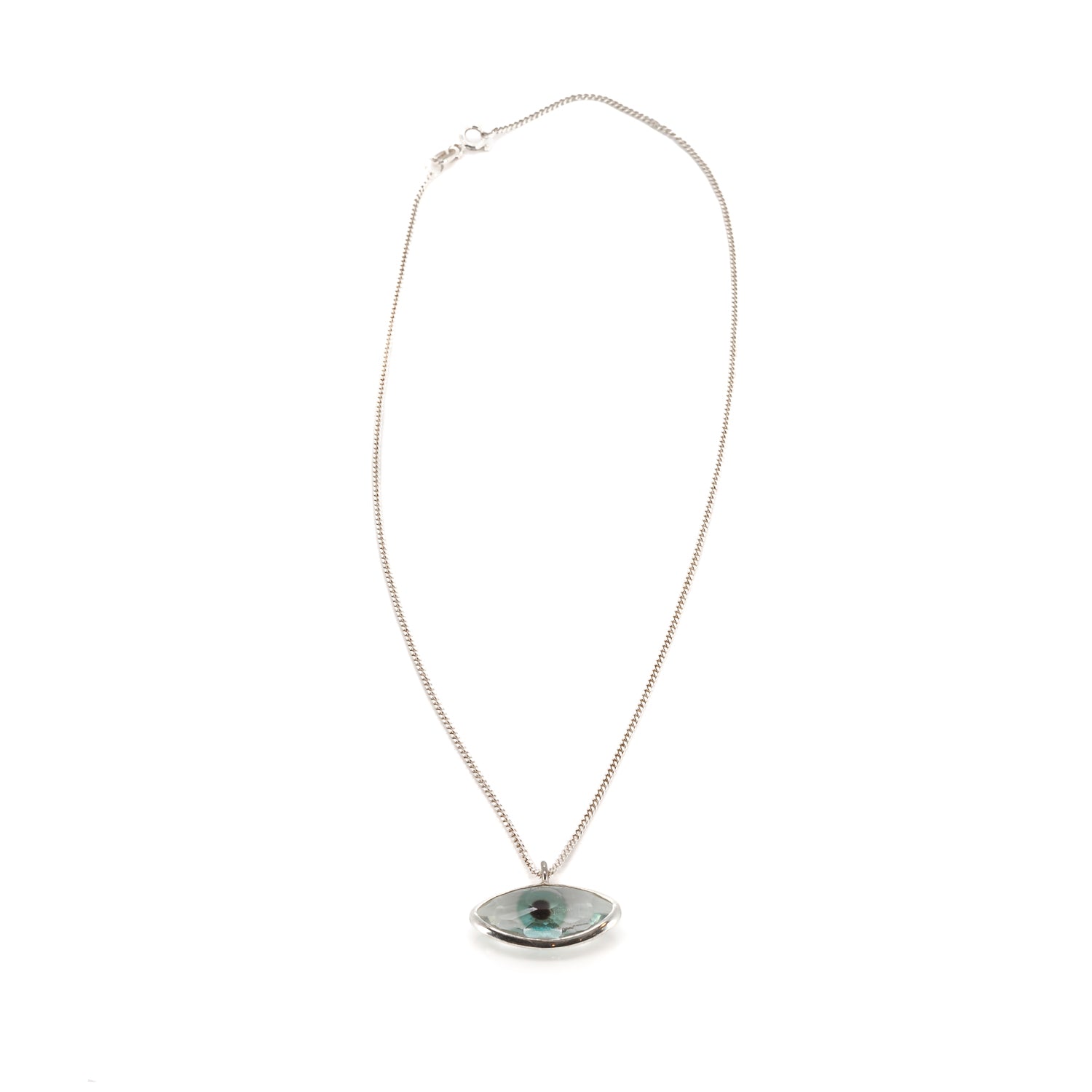 Evil Eye Necklace for Women - Sterling Silver Protection Pendant with Green Gemstone for Positive Energy & Good Luck - Perfect for Everyday Wear, Gifts & Spiritual Healing