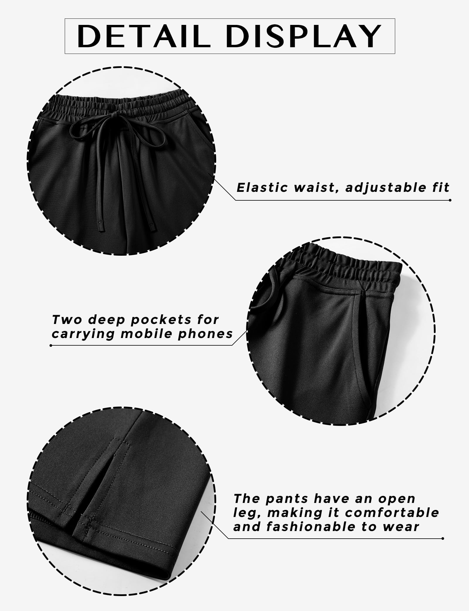 AURUZA Women's High Waisted Wide Leg Capri Pants - Loose Fit Lounge Palazzo Yoga Pants for Casual Wear, Workout & Home Comfort
