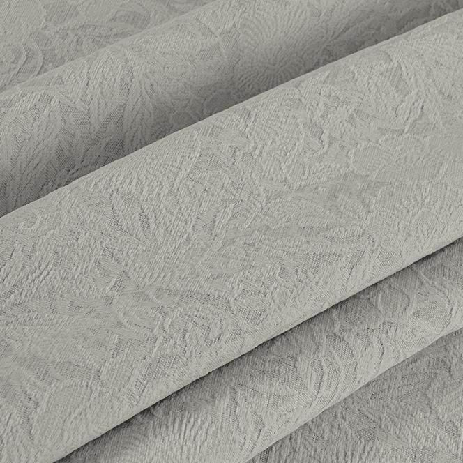 Windsor Jacquard Light Grey Floral Blackout Curtains - Heavyweight Classic Custom Drapes for Living Room & Bedroom - Noise Reducing & Light Blocking Window Treatments