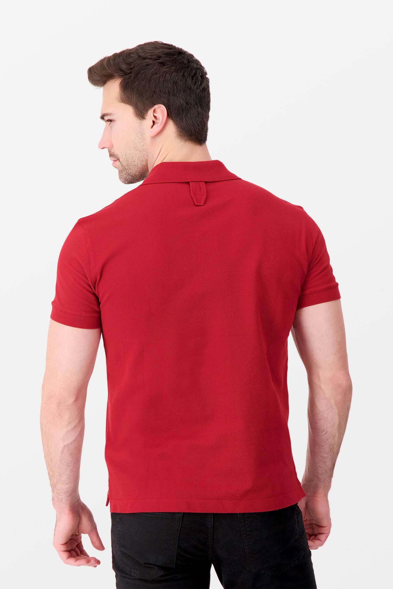 Billionaire Red SS Members Only Polo Shirt for Men - Premium Cotton Casual Wear for Golf, Parties & Exclusive Events