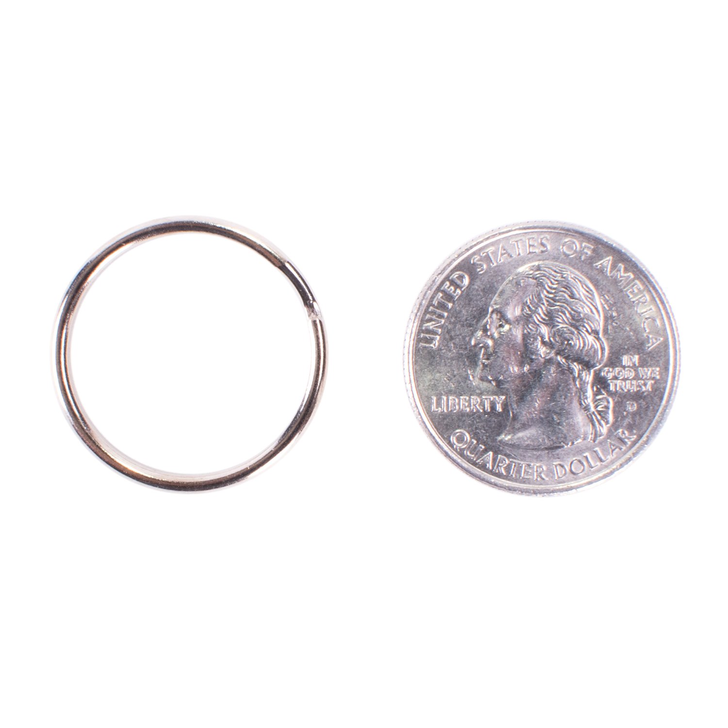 25mm Nickel Split Key Rings - 200pcs for Keys, Crafts & Lanyards - Home & Office Use