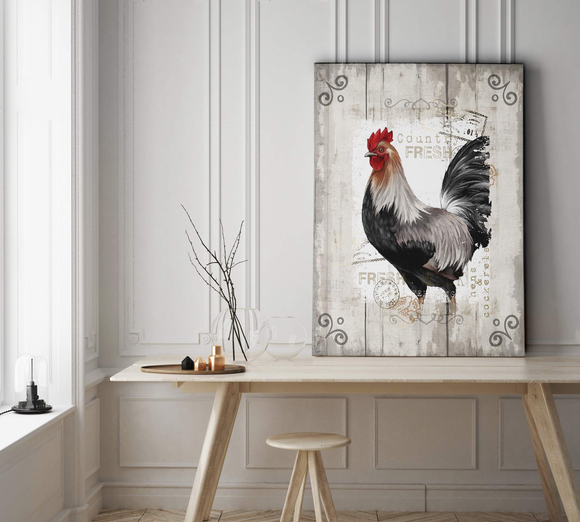 Wexford Home Country Fresh Gallery Wrapped Canvas Wall Art - Farmhouse Decor for Living Room, Bedroom & Office - Ready to Hang Home Decor