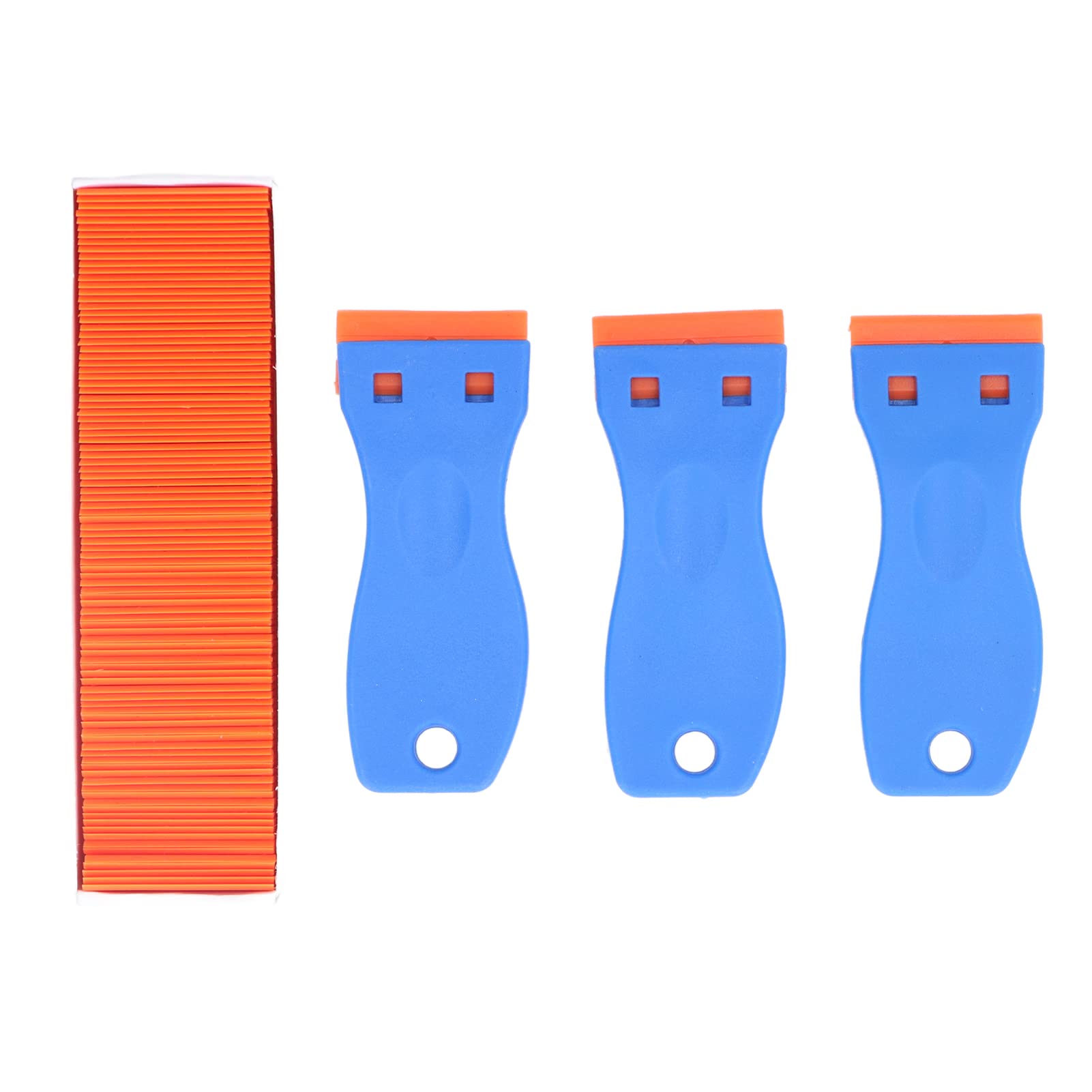 103Pcs Blade Scraper Tool Set - Replacement Controllable Blades for Auto Window Glass Cleaning, Non-Slip Grip for Easy Use - Perfect for Car Detailing, Home & Office Window Maintenance
