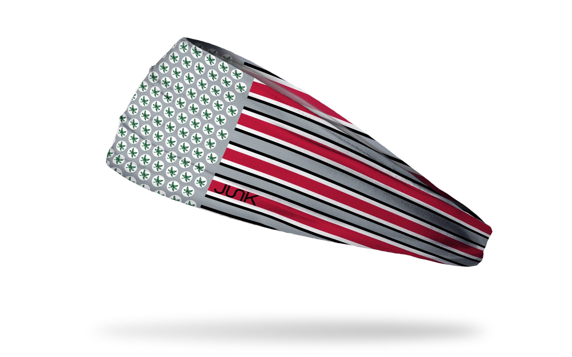 Ohio State Buckeyes Flag Big Bang Lite Headband - Adjustable Sports Headband for Running, Basketball, and Workouts - Show Your Team Spirit!