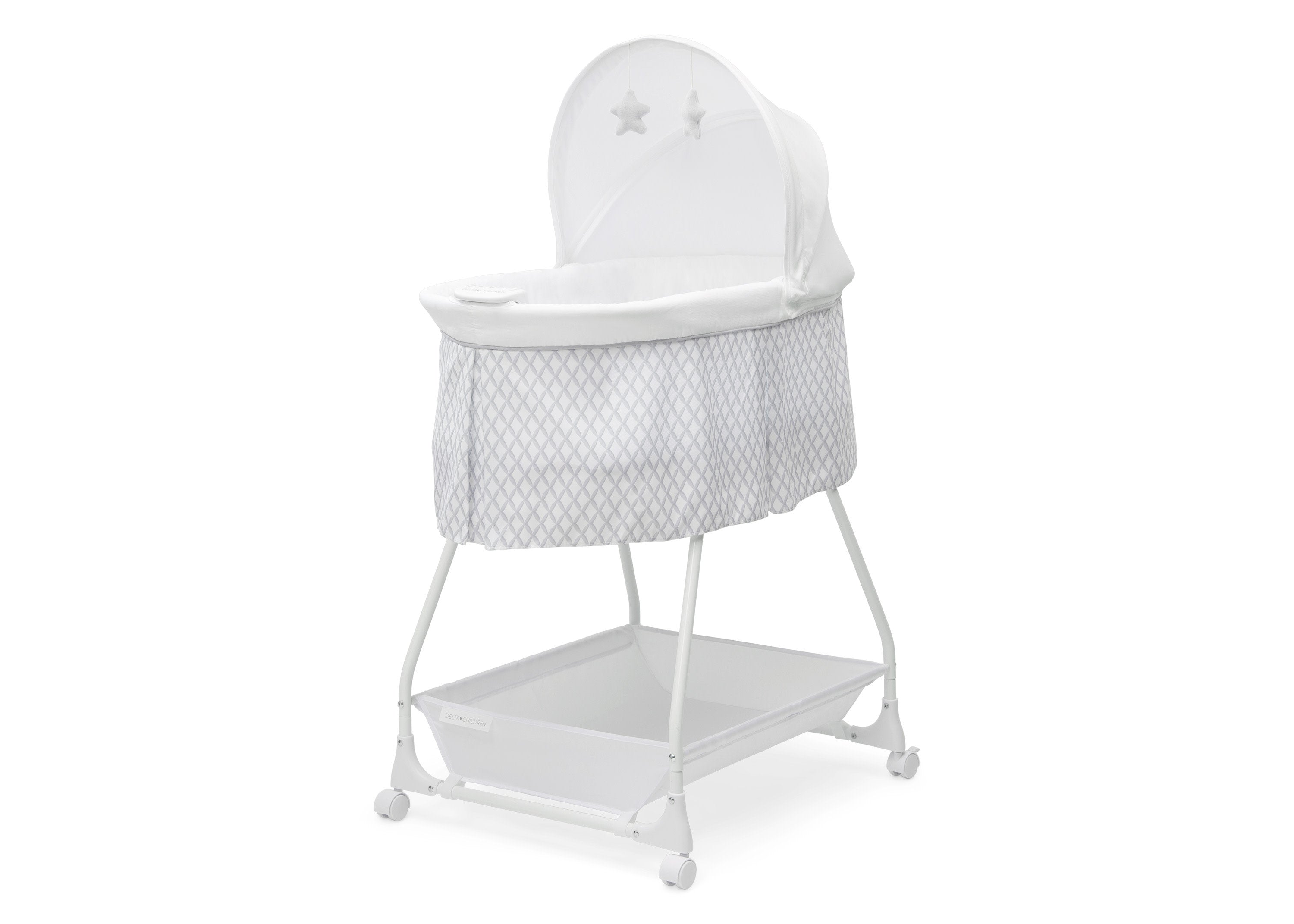 Premium Deluxe Soothing Dreams Bassinet - Ultra Soft Baby Crib with Gentle Rocking Motion & Night Light - Perfect for Nursery, Bedroom Co-Sleeping & Newborn Naptime