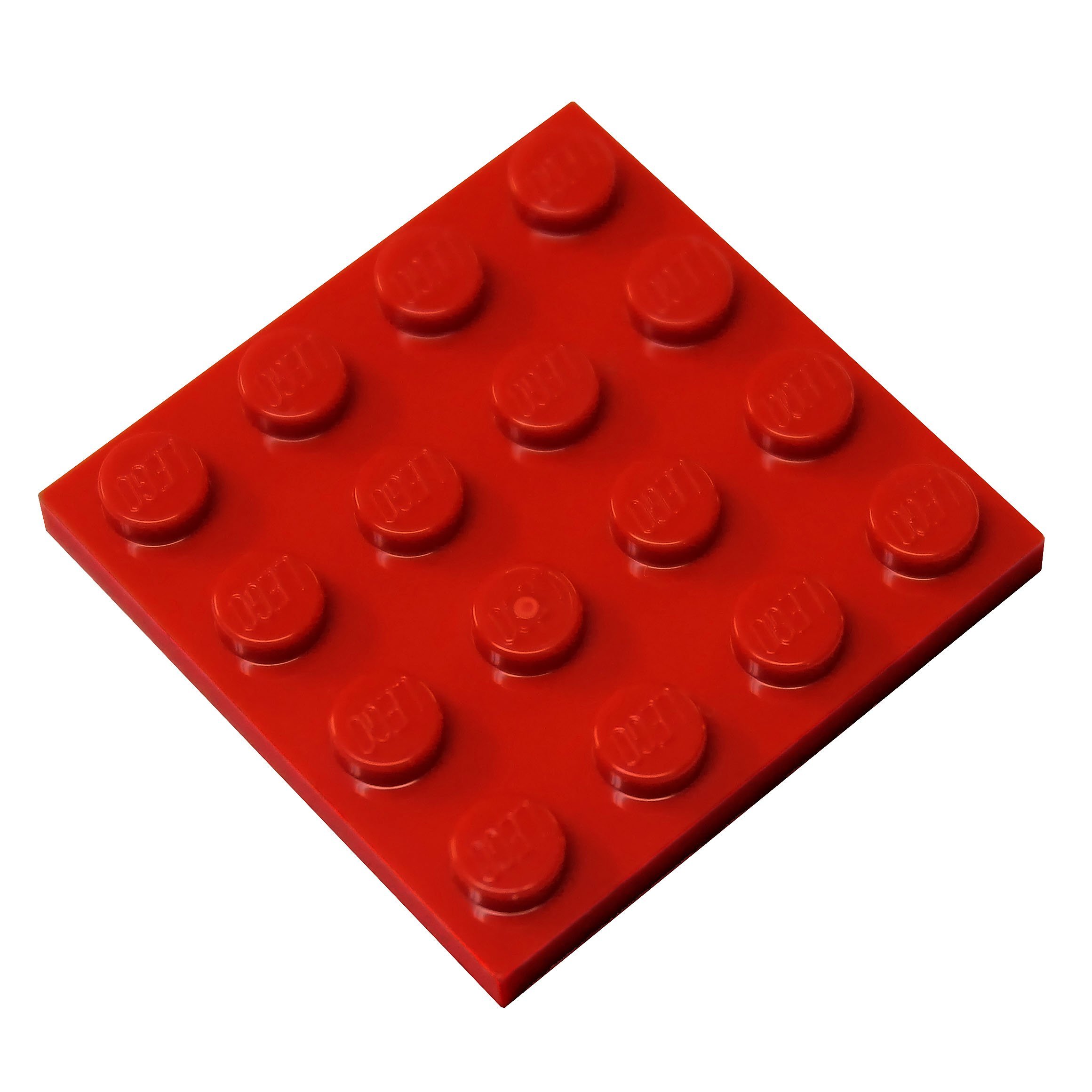LEGO Bright Red 4x4 Plates (Pack of 10) - Compatible with All LEGO Sets | Perfect for Building, DIY Projects & Creative Play