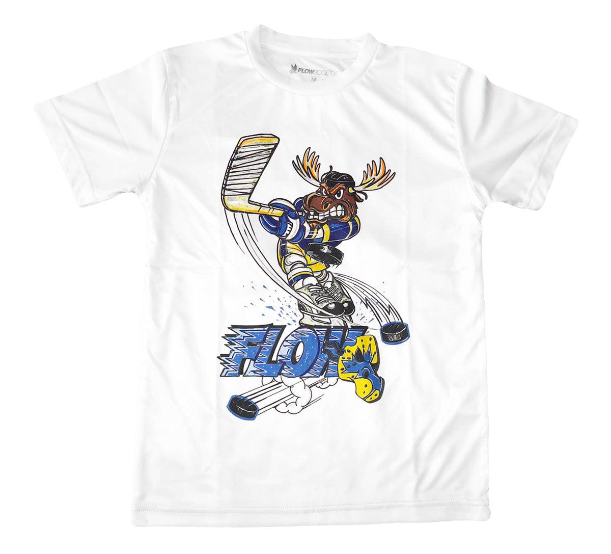 Youth Face Off Moose Graphic Tee Shirt - Cool Animal Print T-Shirt for Boys & Girls - Perfect for School, Sports & Outdoor Activities