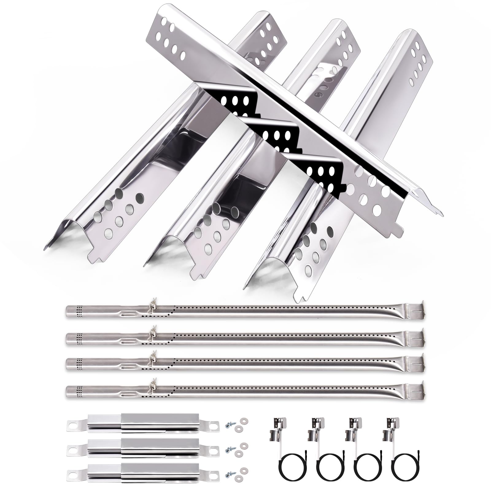 Char-Broil Performance 475 4-Burner Grill Replacement Parts - Heat Plates, Burners, Carryover Tubes & Igniters (Compatible Models: 463347017, 463335517, 463342119, 463276517, 463244819) - Perfect for Outdoor BBQ, Backyard Cooking & Grill Maintenance