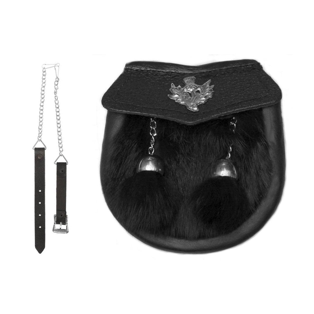 Traditional Scottish Baby Kilt Sporran - Genuine Leather Pouch for Highland Dress | Perfect for Celtic Weddings, Christenings & Cultural Events