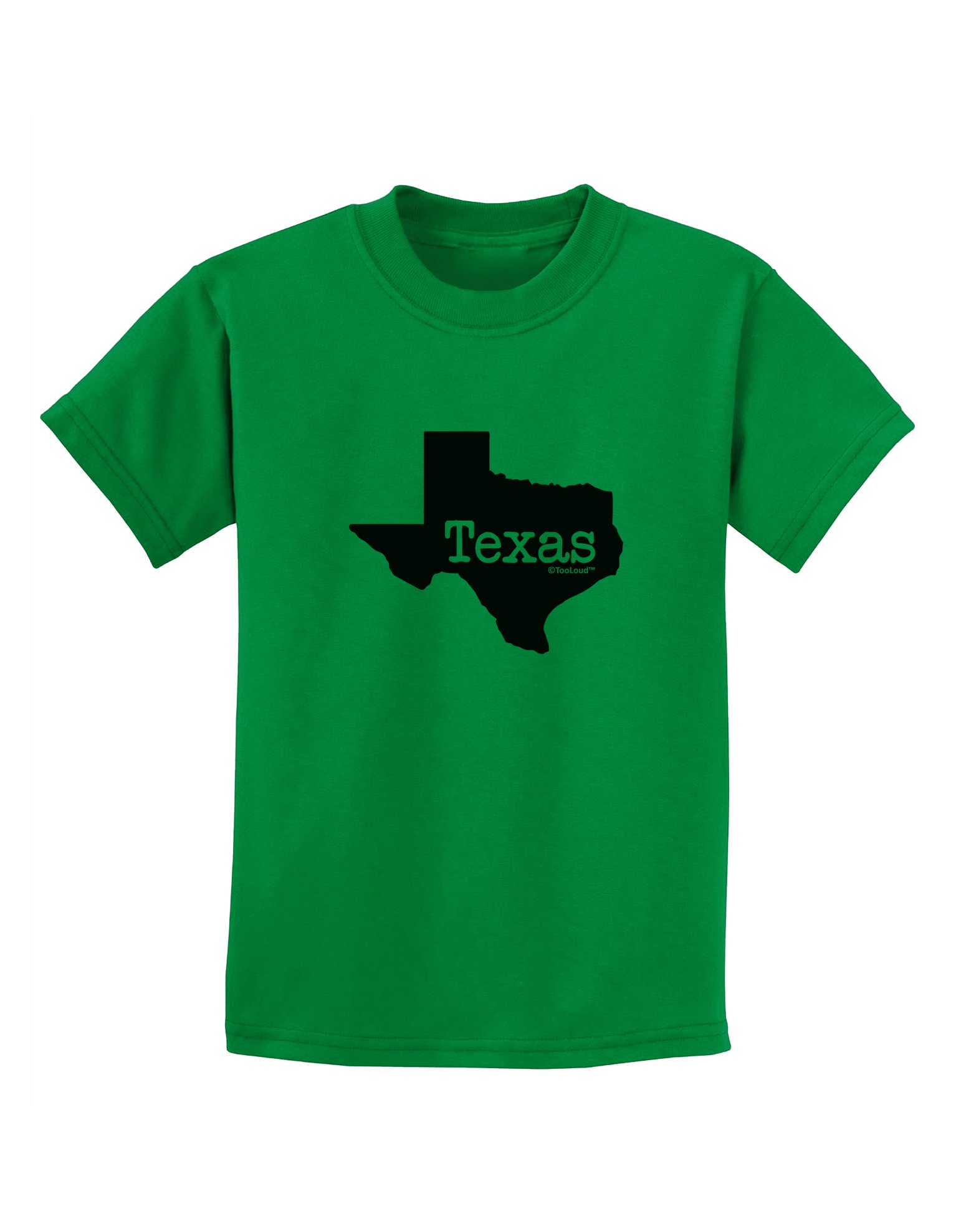 TOOLOUD Texas USA Shape Kids T-Shirt - Comfortable Cotton Tee for Boys & Girls - Perfect for School, Travel and State Pride Outfits