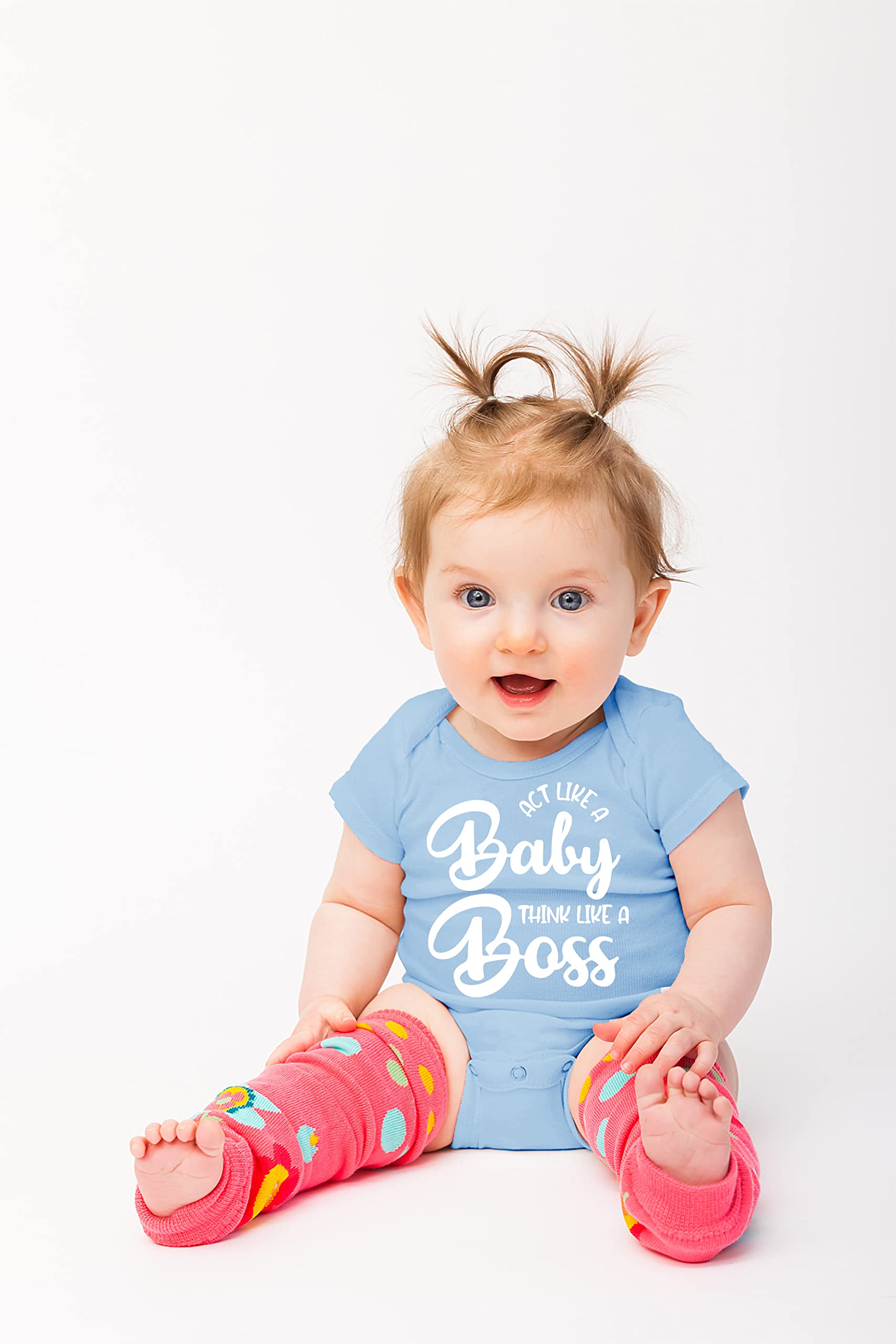 Funny Baby Bodysuit - Belle Homie 'Act Like A Baby Think Like A Boss' Onesie - Cute Newborn Girl Outfit for Photos, Gifts & Everyday Wear