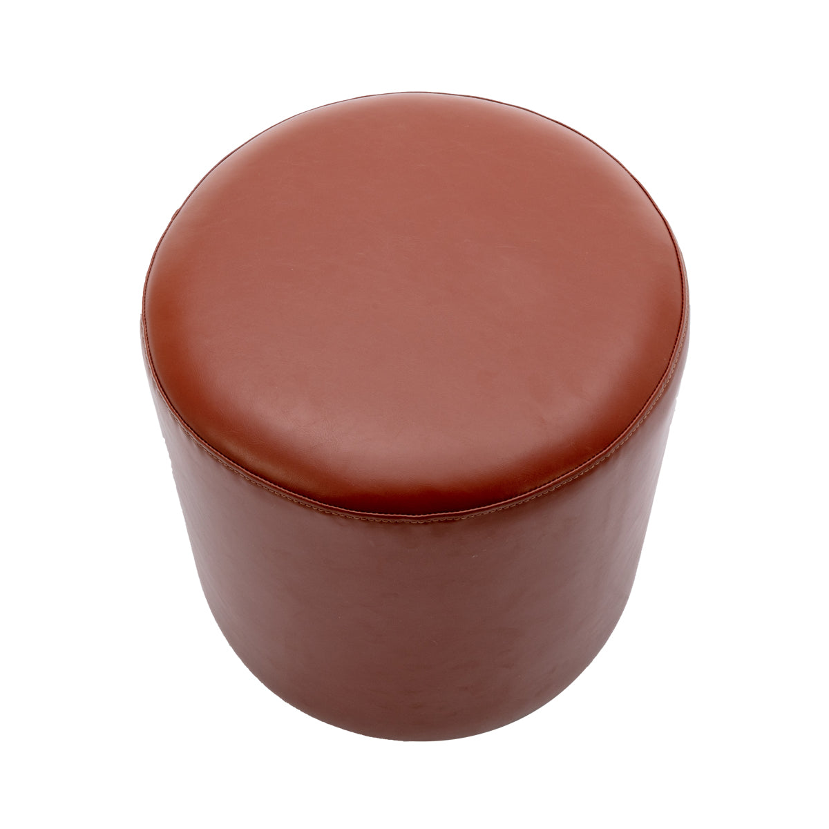Juliette Leatherette Ottoman Footrest Stool - 16 Inch Round Storage Pouf for Living Room, Bedroom & Office - Extra Seat with Hidden Storage Compartment