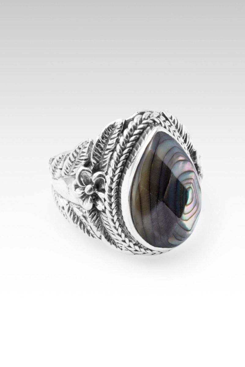 Floral Harmony Ring™ in Abalone Shell - Elegant Nature-Inspired Jewelry for Women | Perfect for Weddings, Date Nights & Special Occasions
