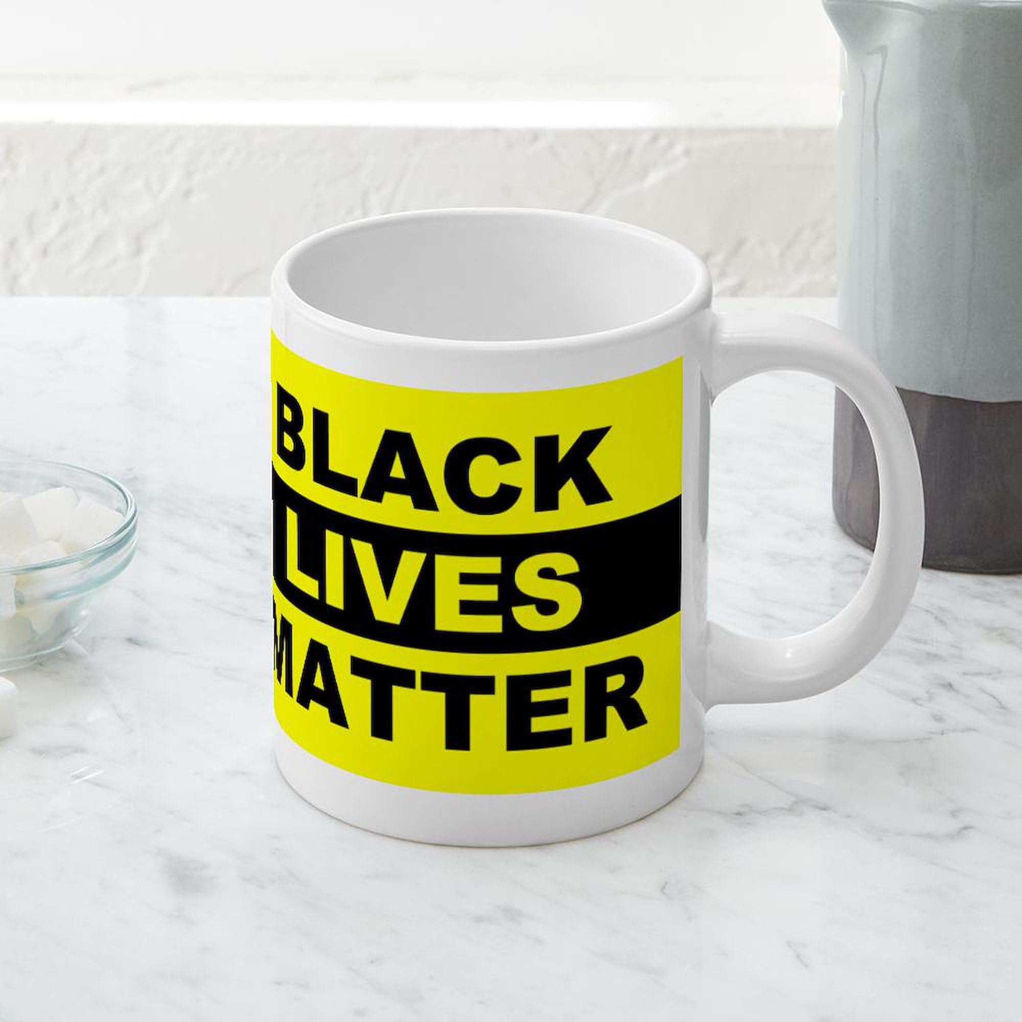 Black Lives Matter 20 oz Ceramic Coffee Mega Mug - Large Insulated Tea & Coffee Cup for Office, Home, or Gifts - CafePress