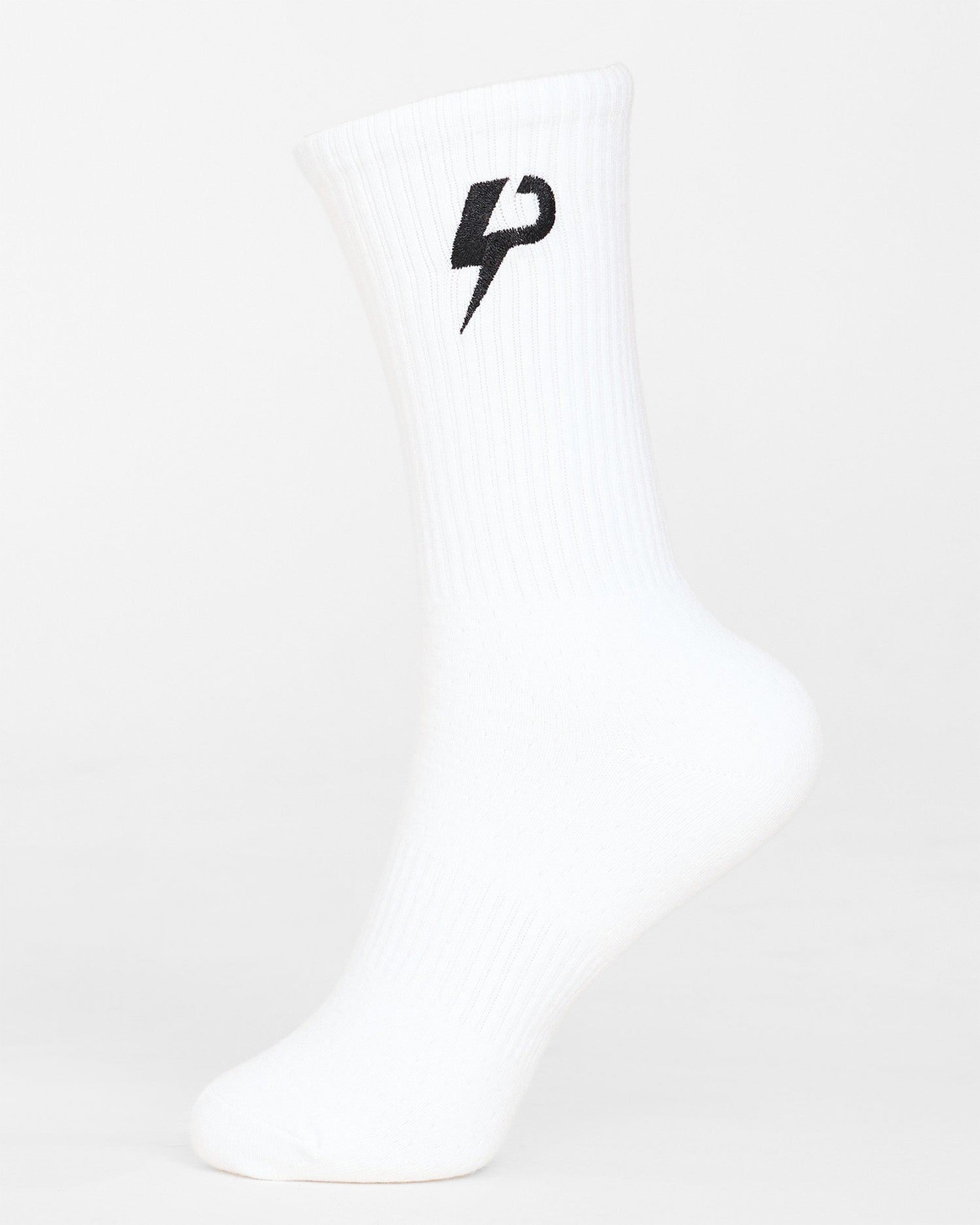 Premium Embroidered Logo Crew Socks for Men & Women - Comfortable Cotton Casual Socks for Work, Sports & Everyday Wear