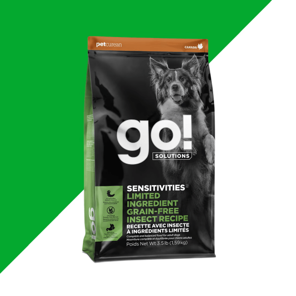 Go! Solutions Sensitivities Limited Ingredient Grain-Free Insect Protein Dry Dog Food - Hypoallergenic & Digestive Support for Dogs with Food Allergies - Perfect for Sensitive Stomachs & Skin Issues