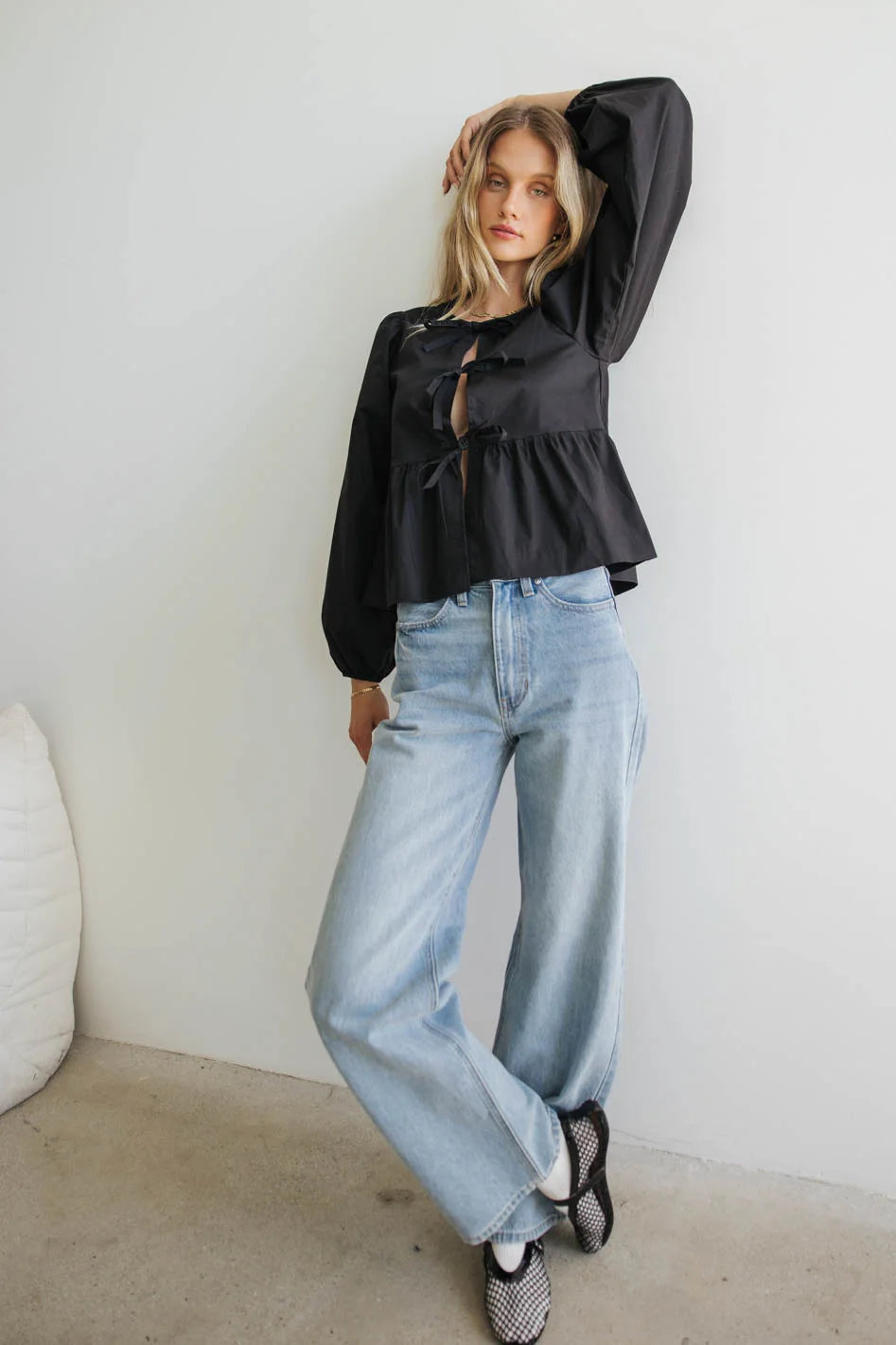 Emiliano Women's Wide Leg Jeans - Light Wash Denim Pants for Casual Wear & Everyday Outfits - FINAL SALE