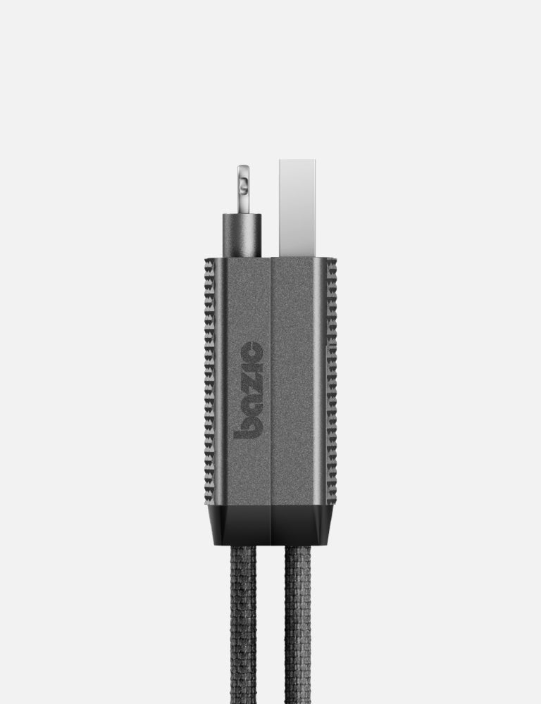 GoCharge AluCable 100cm Durable Aluminum USB Charging Cable - Fast Charging & Data Sync for iPhone, Android, Tablets - Perfect for Home, Office, Car & Travel Use