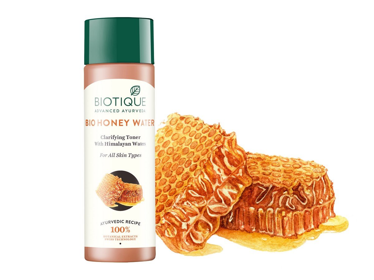 Biotique Bio Honey Water Clarifying Toner 120ml & Bio Milk Protein Whitening Face Pack 50g - Natural Skincare Set for All Skin Types | Hydrating Toner & Brightening Mask for Daily Glow Routine