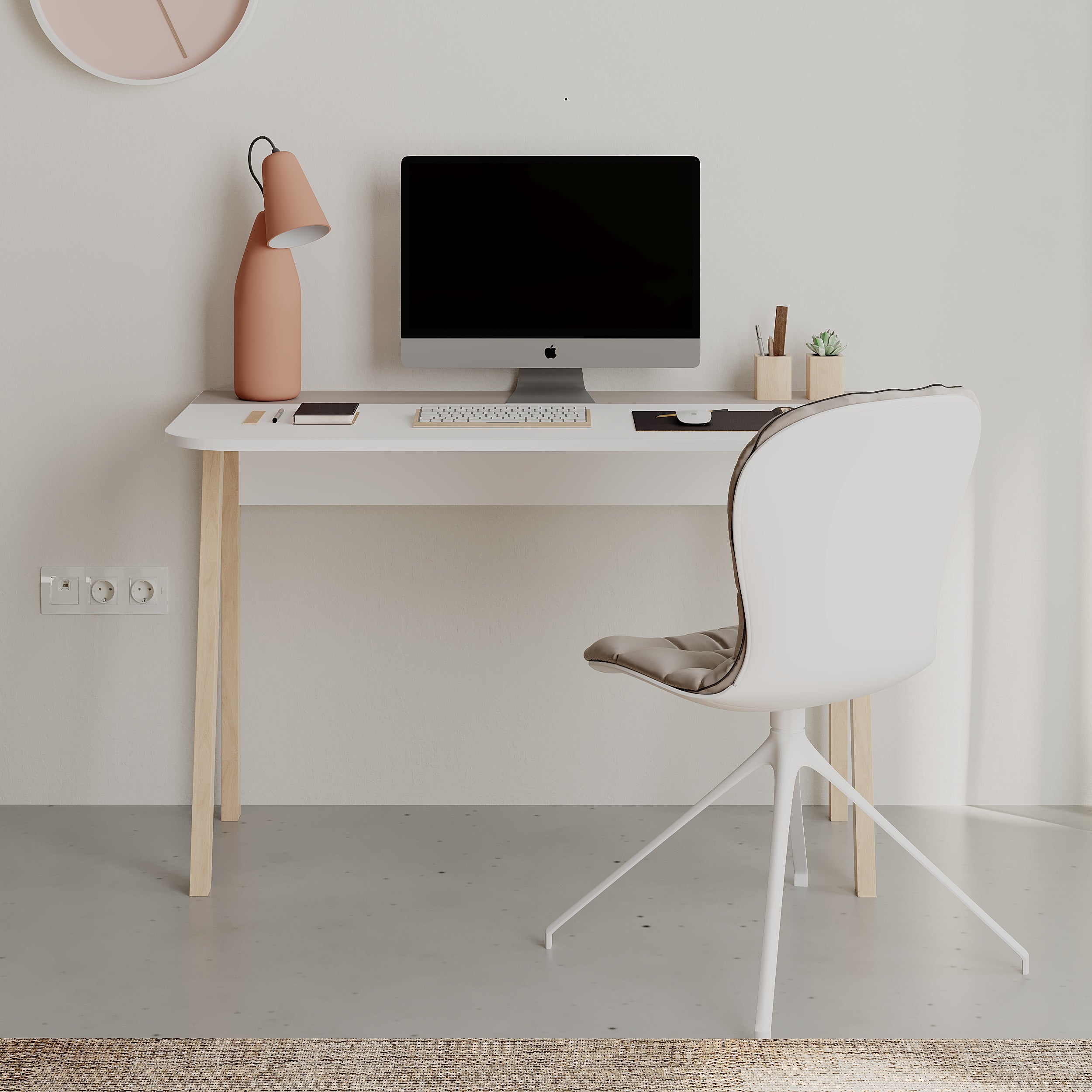 Ambrose Desk - Modern Writing Desk with Drawers for Home Office & Study | Perfect for Remote Work & Online Learning