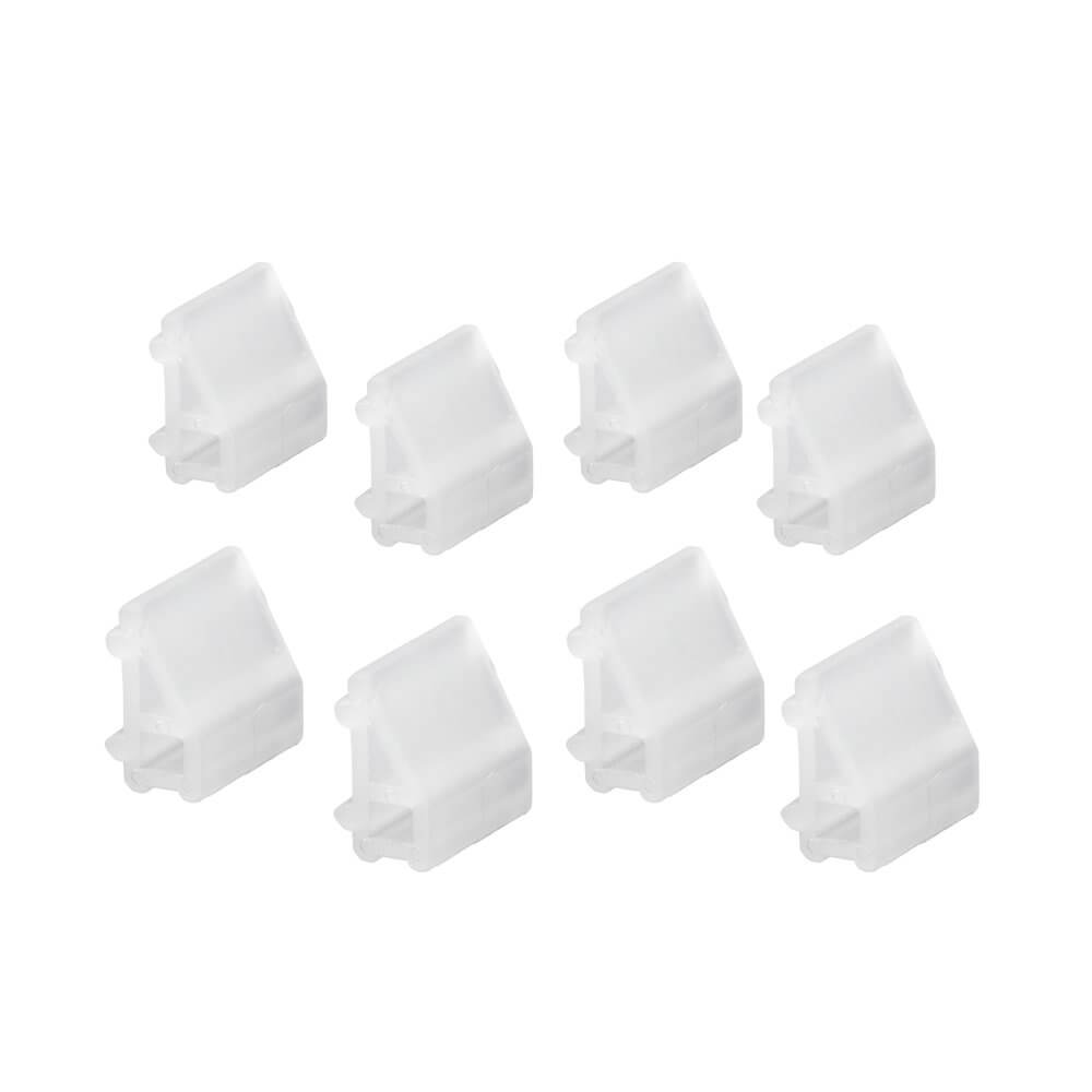Elfa Decor Fascia Clips for Angled Metal Shelf - 8 Pack Set - Secure Shelf Trim for Closet Organizers & Storage Systems - Perfect for Home, Office & Garage Organization