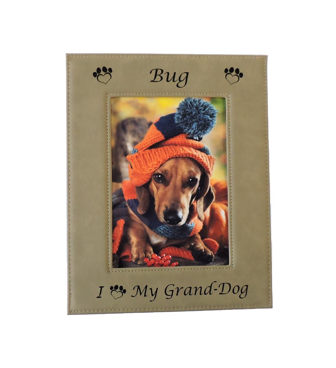 Personalized Granddog Picture Frame - Custom Photo Frame for Grand Puppy - Perfect Gift for Dog Lovers & Grandparents
