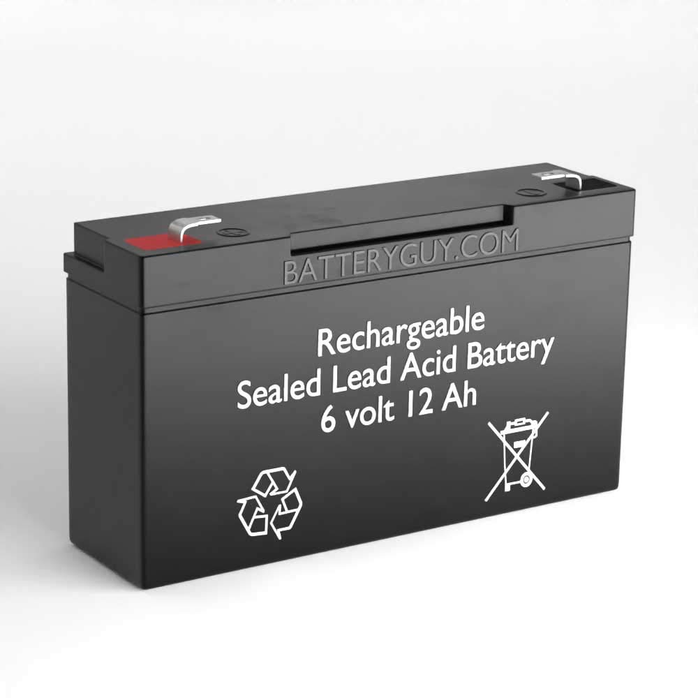 6V 12Ah SLA Replacement Battery (2-Pack) - Rechargeable Sealed Lead Acid Battery for Power Wheels, Emergency Lights, UPS Backup - Compatible with Multiple Brands