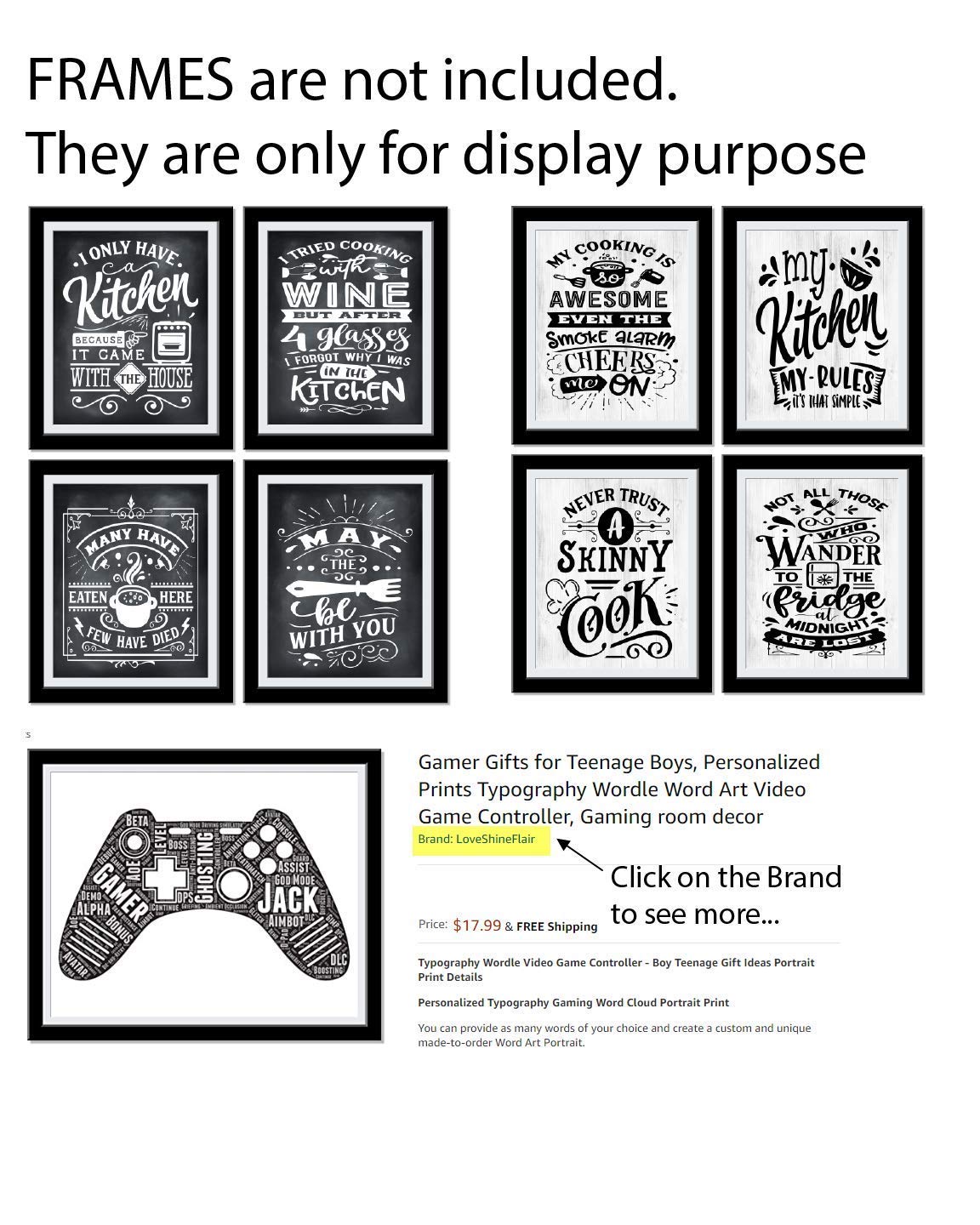 Funny Kitchen Wall Decor Set of 4 - Hilarious 'Dishes Are Looking At Me Dirty' Signs - 8x10 Unframed Prints for Kitchen, Dining Room & Home Decor - Perfect Gift for Food Lovers & Humor Enthusiasts