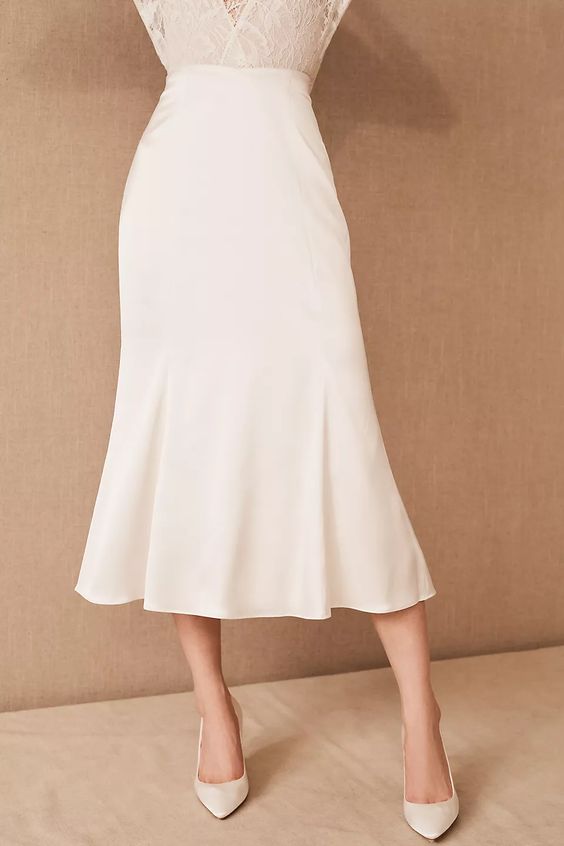 Catherine Deane Alina Skirt - Women's Flowy Midi Skirt with High Waist & Side Slit | Perfect for Weddings, Parties & Date Nights