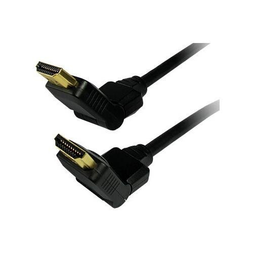 Premium 6ft High-Speed HDMI Cable with Swivel Connector - 4K Ultra HD, HDR, 18Gbps, Ethernet - for TV, Monitor, Gaming, Home Theater - Black (HD-HD-6EST/SW)