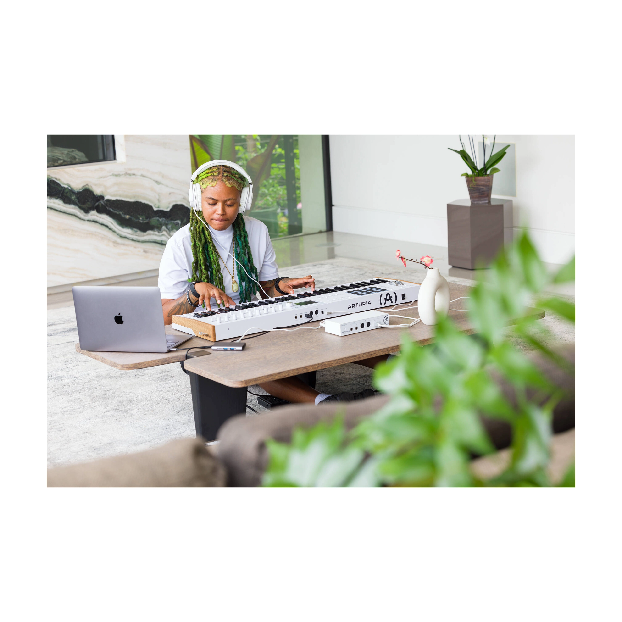 Arturia Keylab 61 MK3 61-Key MIDI Keyboard Controller - White | Professional Music Production & Live Performance Studio Essential
