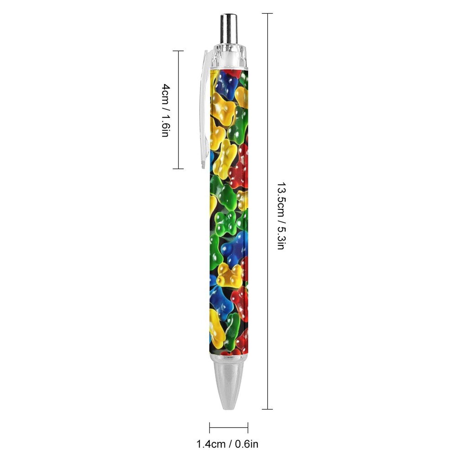 Retractable Ballpoint Pen with Blue Ink - Fun Gummy Bear Design, Smooth Writing for Office, School & Gifts (1 Pack) | Perfect for Men, Women, Students & Professionals