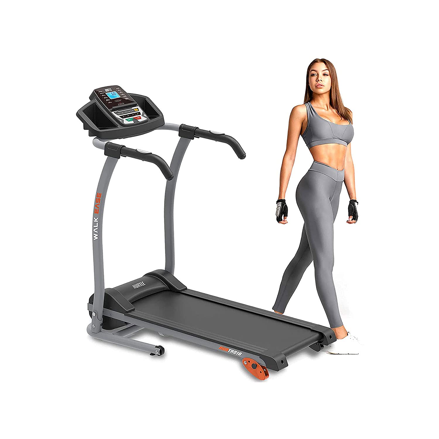 Hurtle Electric Folding Treadmill for Home Use - Compact Cardio Exercise Machine with 12 Training Modes, 3 Incline Levels & Bluetooth Connectivity - Perfect for Walking, Running & Home Workouts in Small Spaces