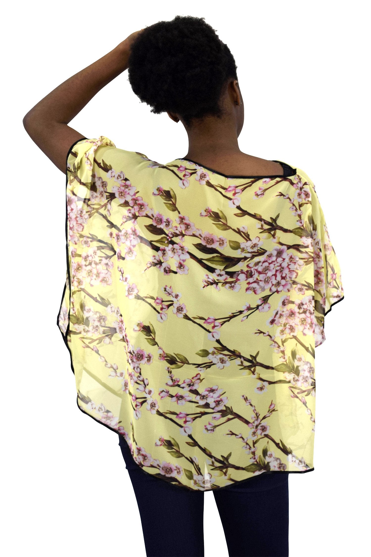 Women's Loose Fit Silhouette Shrug Poncho Cover Up Top - Lightweight Cardigan for Casual Wear, Beach Cover Up, Spring & Fall Layering