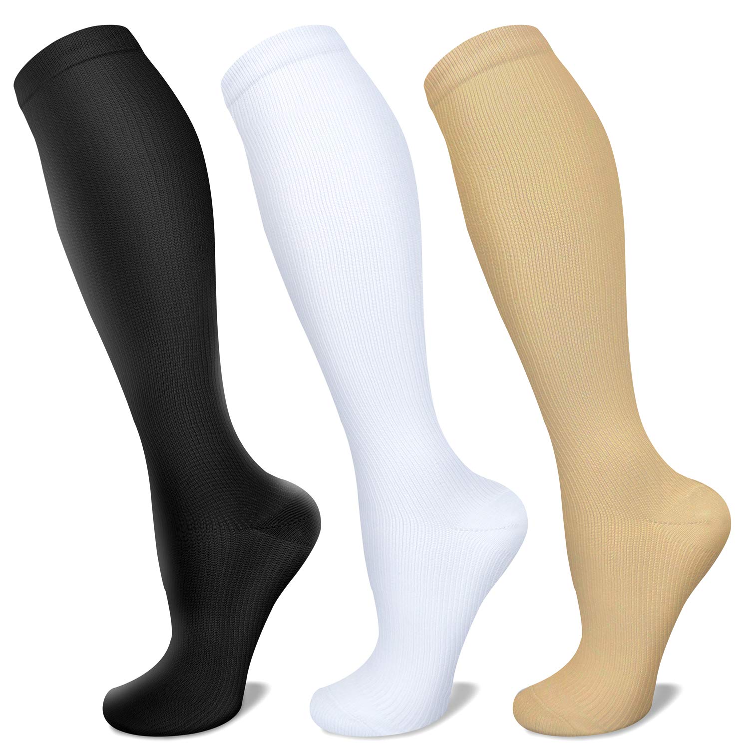 QUXIANG 15-20 mmHg Compression Socks for Women & Men - Medical Grade Support for Nurses, Runners, Athletes - Relieves Varicose Veins & Improves Circulation - Perfect for Travel, Workouts & Long Flights