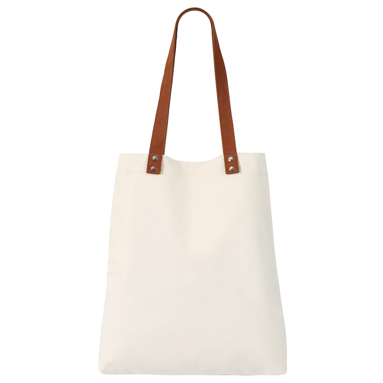 Eco-Friendly Canvas Tote Bag - Reusable Grocery & Beach Bag with Inner Pocket | Customizable Aesthetic Tote for Shopping, Travel & DIY Gifts | Perfect for Groceries, Beach Trips & Daily Use