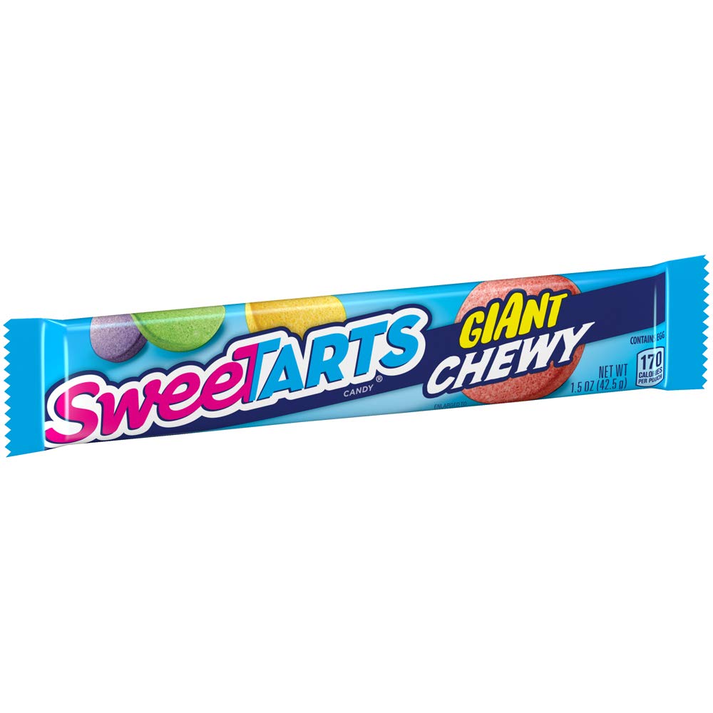 SweeTARTS Giant Chewy Candy Pack - 1.5 Ounce Bulk Candy for Parties, Halloween, Movie Nights & Office Treats | Sour & Sweet Fruit Flavors