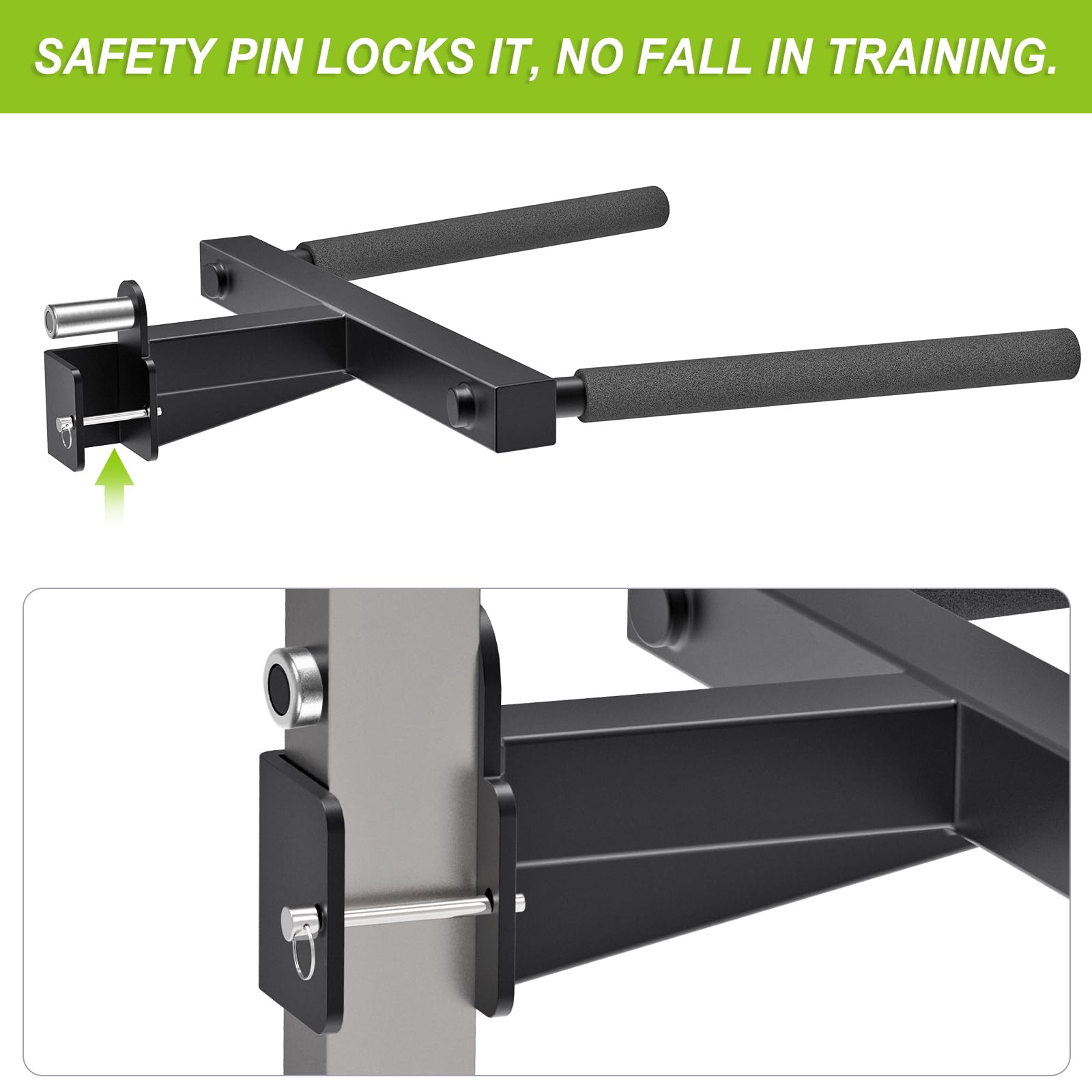 Kipika Heavy Duty Y-Shaped Dip Bar for Power Cage - 5/8