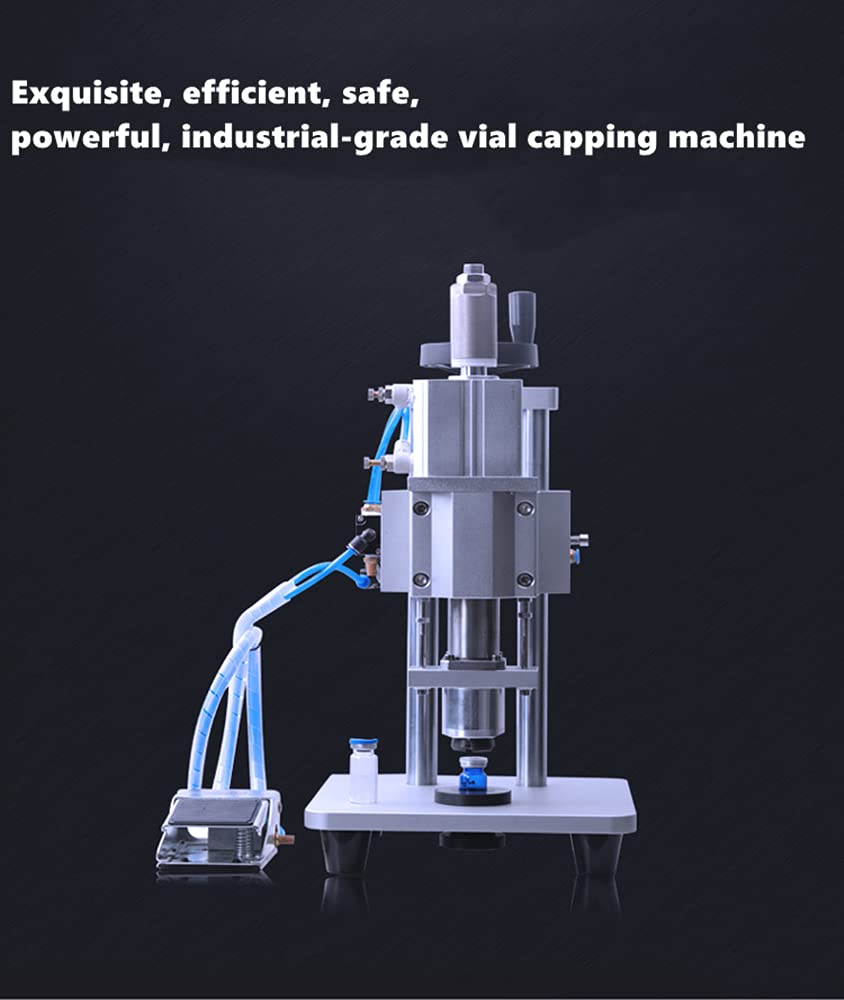 Pneumatic Vial Capper Machine - 13mm Aluminum-Plastic Cap Sealer for Oral Liquid Bottles | Medical & Pharmaceutical Lab Equipment | Perfect for Drug Manufacturing & Laboratory Use