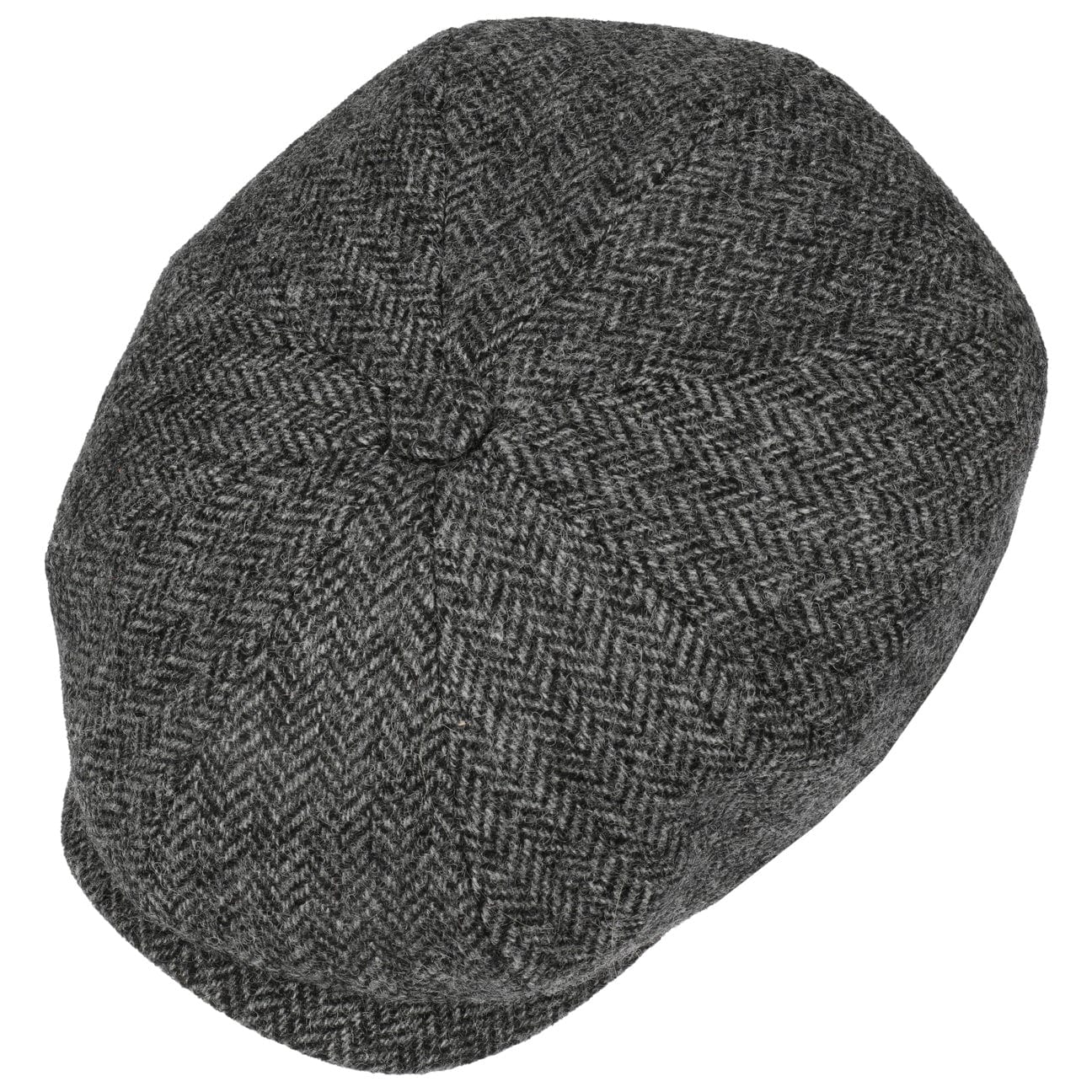 Carlsen Wool Herringbone Flat Cap by Lierys - Classic Men's Winter Hat for Outdoor Activities & Casual Style