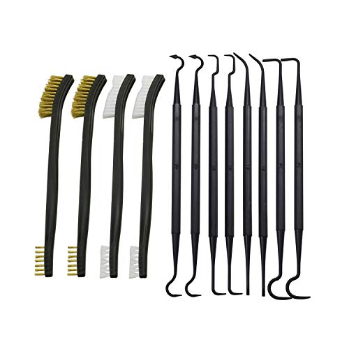 4 Pcs Brushes + 8 Pcs Picks