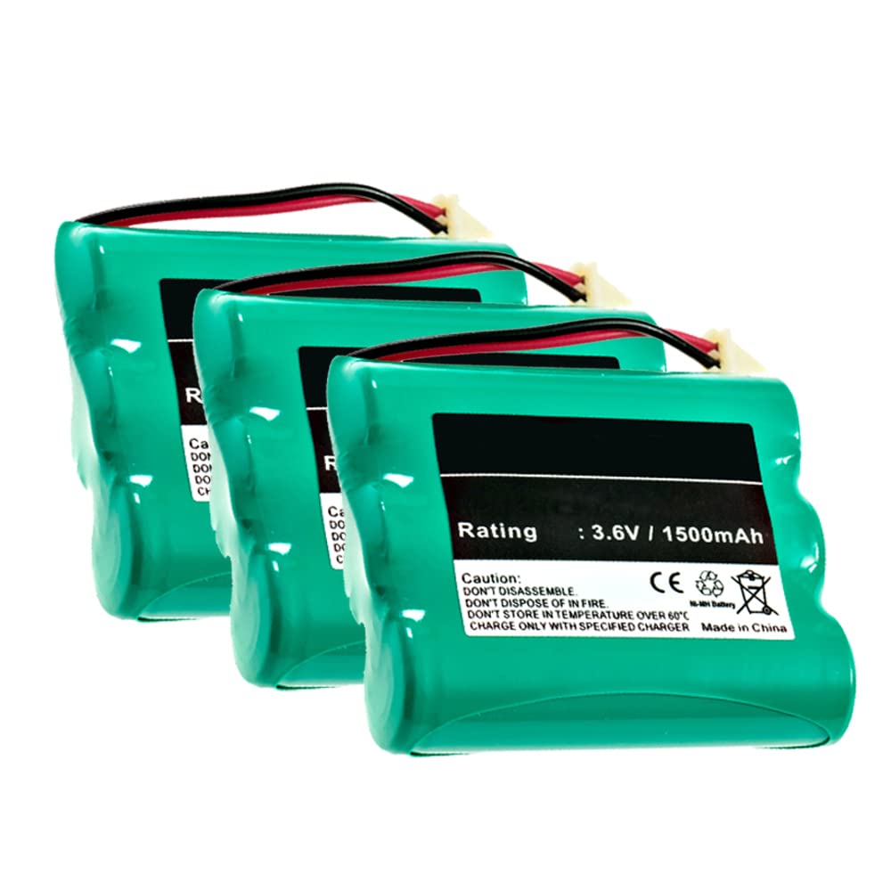 Empire Cordless Phone Batteries - 3 Pack Ni-CD 3.6V 1500mAh Replacement for Panasonic PSPT3HRAAU41 Cordless Phones | Ultra High Capacity | Perfect for Home, Office & Business Use