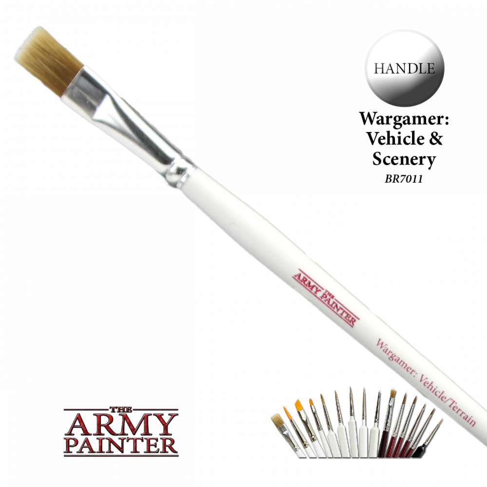 Army Painter Hobby Brush - Premium Vehicle & Terrain Painting Brush for Miniature Models & Wargaming - Perfect for Warhammer, D&D, and Tabletop Gaming